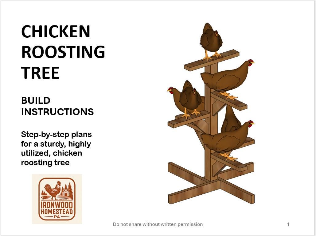 Chicken Roosting Tree Plans | Tiered Chicken Perch - Etsy