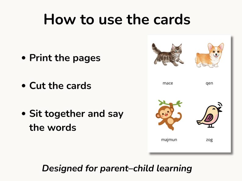 Albanian First Words Printable Cards Bundle | 60 Vocabulary Cards ...