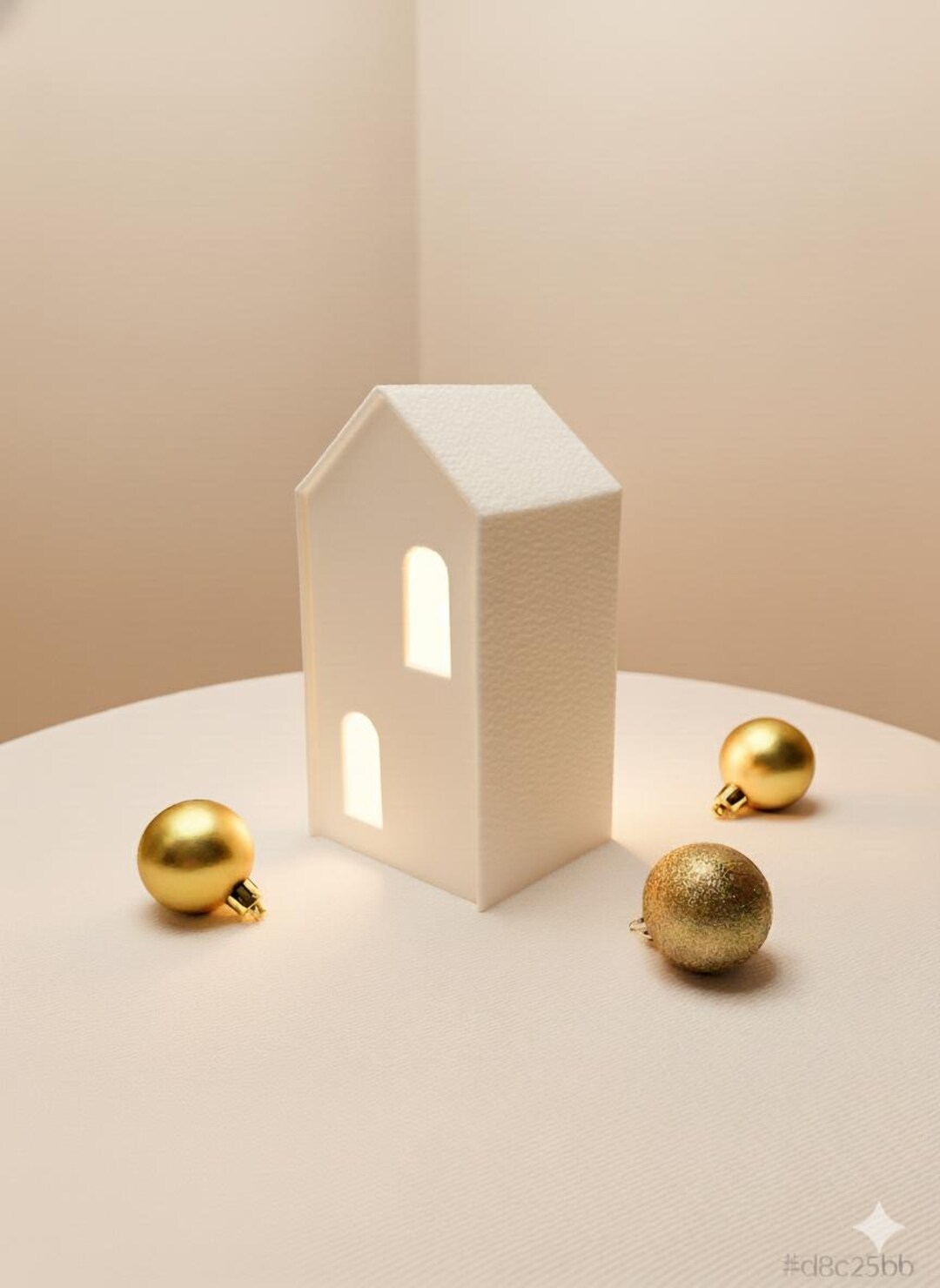 Illuminated Christmas Village Candle Holder Large Modern House Etsy