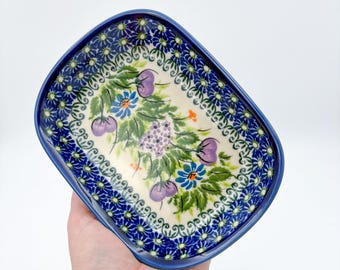 6" Butter Platter: UNIKAT Floral Garden  Design