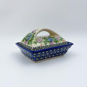 Butter Dish Deep: UNIKAT Floral Garden