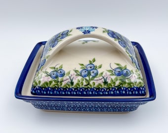 Butter Dish Deep: UNIKAT Blueberry