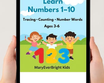 Numbers 1-10 Workbook | Tracing, Counting, Number Words (PDF)