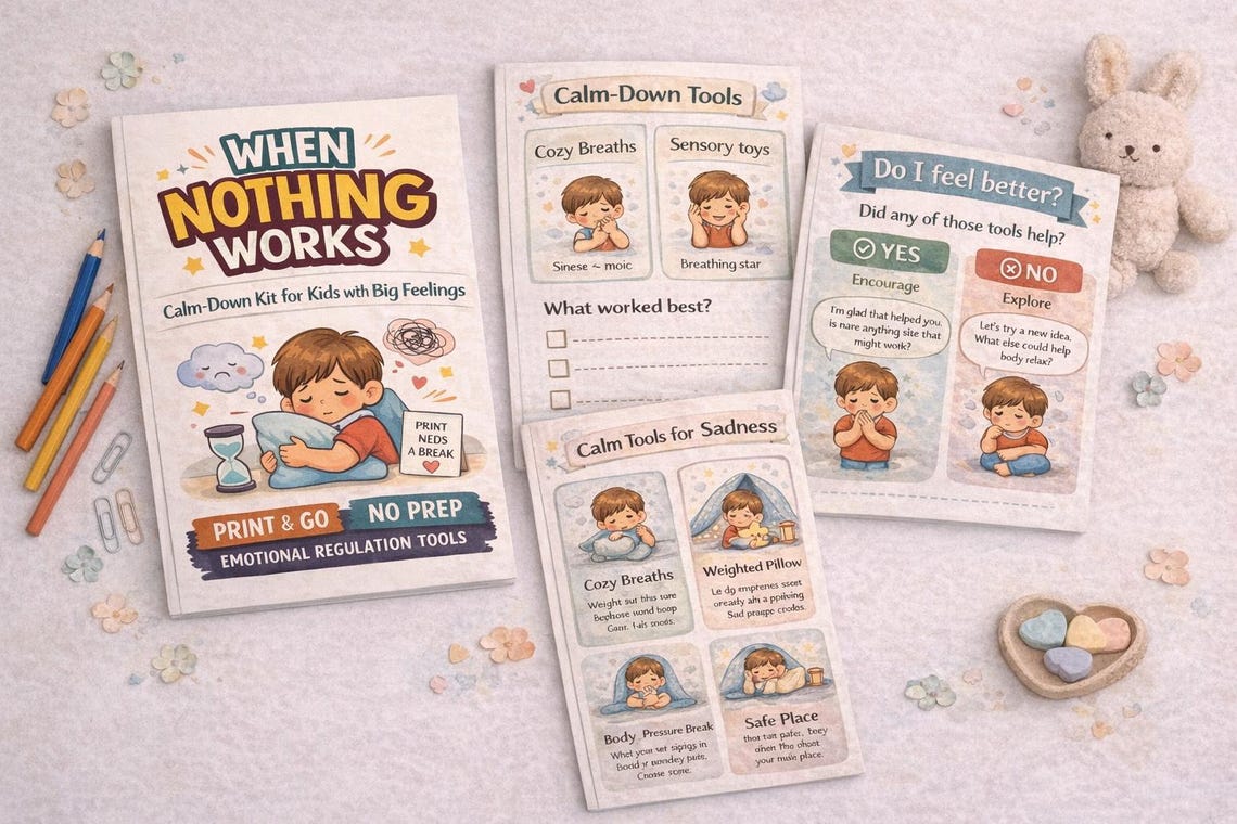 When Nothing Works – Calm-down Kit for Kids With Big Feelings (print ...