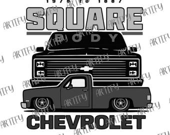 Square Body Chevy Truck Vintage Design | Classic Chevrolet Pickup Retro Art | Squarebody Lover Gift