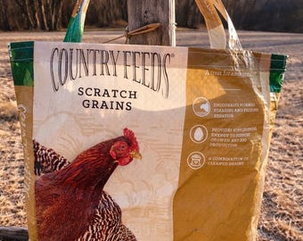 Ultimate Up-cycled Feed Bag Tote | Durable, Recycled Farm & Market Bag