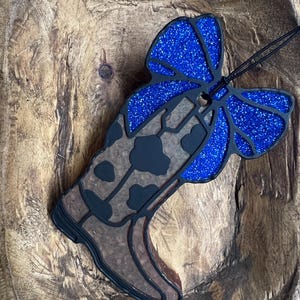 Cowgirl Boot Car Freshie with Bow - Western Air Freshener