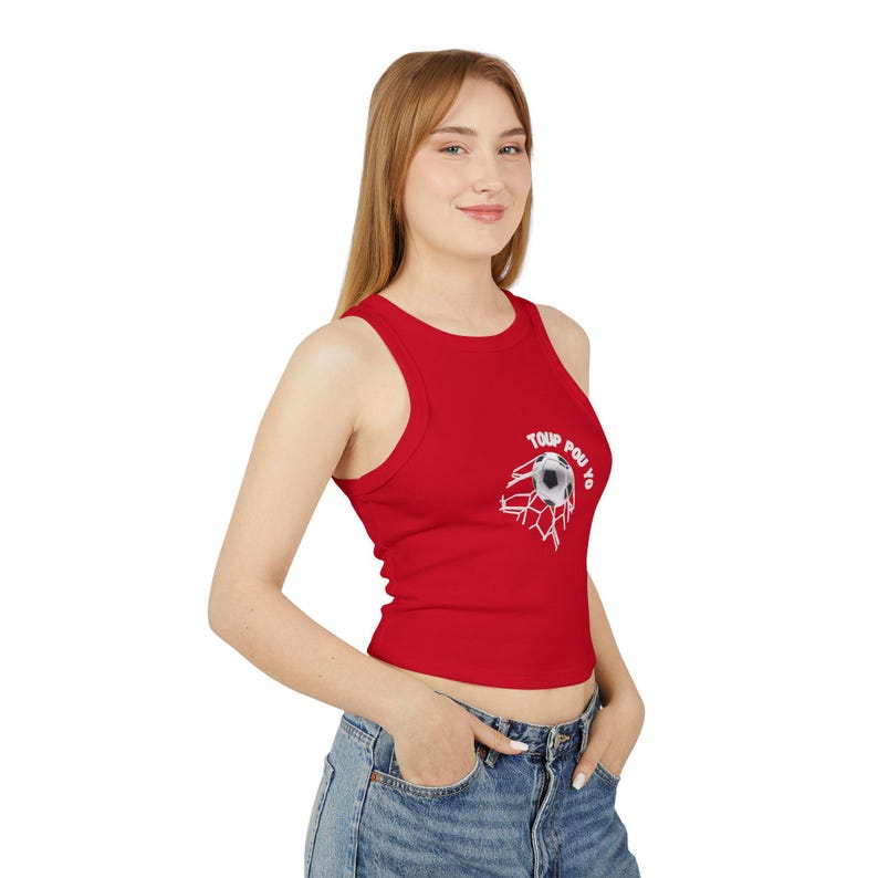 Mondial 2026 Crest Racer Tank Top | Palm Tree, Flags, Vibrant Logo image 1