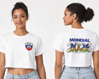 Mondial 2026 World Cup Crop Top | Haiti Crest Graphic