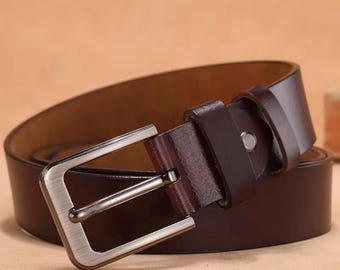 Cinto unissex vintage em couro PU, fivela de metal, estilo western.