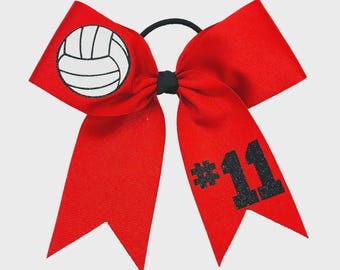 Volleyball/Softball Player Hair Bow | Personalized Cheer Hair Bows