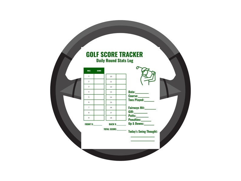 Golf Score Tracker Printable | 18-hole Scorecard (PDF) - Etsy