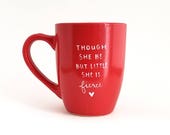 Fierce Mug | Gift for Her | Large Mug | Upcycled Mug | Feminist Mug | Quote Mug | Gift Idea | Ceramic Coffee Tea Mug