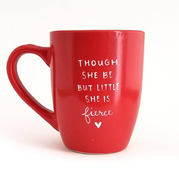 Fierce Mug | Gift for Her | Large Mug | Upcycled Mug | Feminist Mug | Quote Mug | Gift Idea | Ceramic Coffee Tea Mug