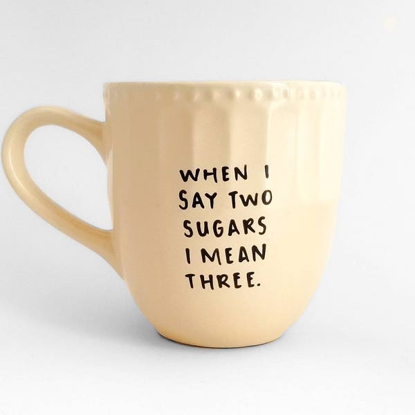 Kate Nash Mug | Sugar Mug | Large Mug | Upcycled Mug | Funny Mug | Quote Mug | Gift Idea | Ceramic Coffee Tea Mug