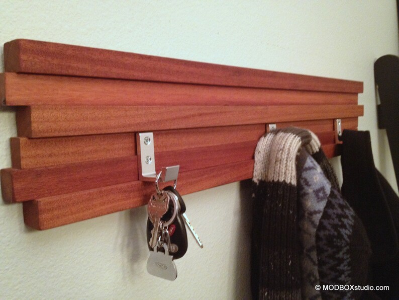 Backpack Hanger Coat Rack Organizer 3 Hook Key Hat Minimalist Etsy