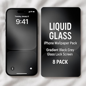 Liquid Glass iPhone Wallpaper Pack | Abstract Gradient Lock Screen | iOS 17 18 Background | HD Fluid Glow Wallpaper Set | Digital Download