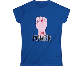 GRL Power Fist Tee | Feminist Pink Fist Graphic