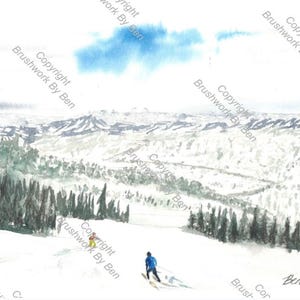Ski Art Print '30 MPH'
