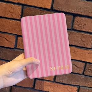 Pink Stripes Kindle Case, Paperwhite & Kobo Clara Cover, Personalizable