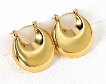 Pendientes Golden Hollow Fat Moon