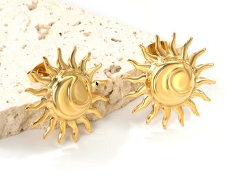 Pendientes de sol con luna