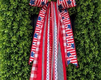 Patriotic Ribbon Bundle with Large Bow
