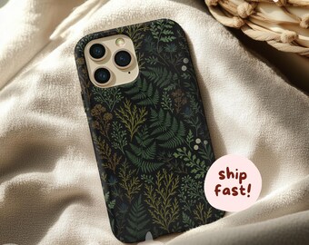 Green Fern Phone Case Botanical Meadow Wildflower Garden iPhone 17 16 15 14 13 12 Pro Max Plus Air Samsung Galaxy S25 S24 Phone Casing