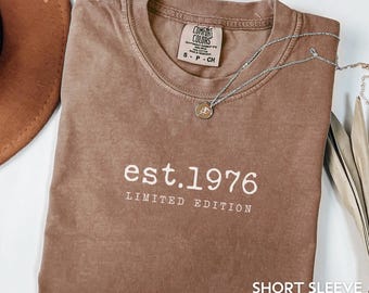 50th Birthday Comfort Colors Sweatshirt, Est. 1976