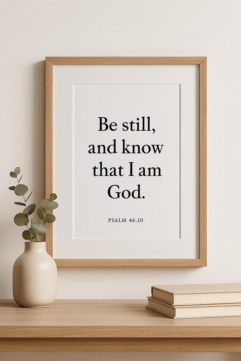 Psalm 46:10 KJV Printable Scripture Art | Christian Minimalist Wall ...