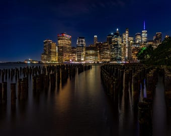 Manhattan NYC vom Brooklyn Pier