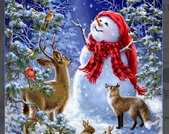 Season's Greetings Christmas Black Cotton Quilting Fabric Panel 90cm x 110cm Season's Greetings Christmas Black Cotton Quilting Fabric Panel 90cm x 110cm