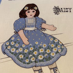 Vintage Doll &quot;DAISY&quot; Cut & Sew Fabric Panel by VIP Cranston to Sew 23&quot; Tall