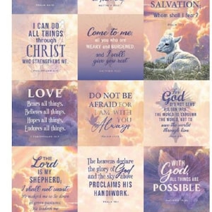The Lion and the Lamb Scripture Digital Fabric Panel by Abraham Hunter for Northcott Fabrics, to Sew or Quilt, 24&quot;x 44&quot;