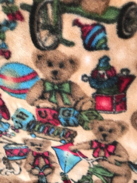 Boyds Bear Fleece Fabric 2 Yards Etsy