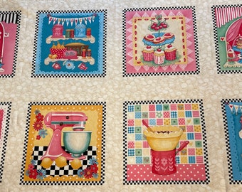 LET’S BAKE by Ronnie Thomas, Studio e #6763 Kitchen, Homemade Desserts, Cupcakes, Cookies, Scones, Fabric to Sew or Quilt
