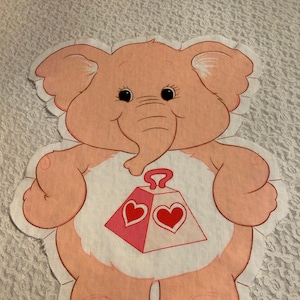 Care Bear Cousins Cut & Sew Pillow/ Stuffed Animal Fabric Panel, 1980’s, Excellent Condition, LOTSA HEART ELEPHANT, Rare, Pre-Cut