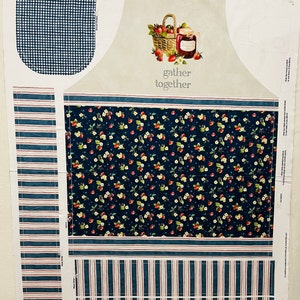 Apron Fabric Panel, Country Market Fabric Panel &quot;Homemade Happiness&quot; by Silvia Vassileva for P&B Textiles, Cotton, Cut and Sew