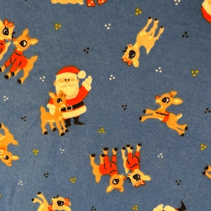 Rudolph the Red Nosed Reindeer Christmas FLANNEL Fabric by Camelot Fabrics, 36&quot; x 42&quot;, 100% Cotton Flannel, Rare