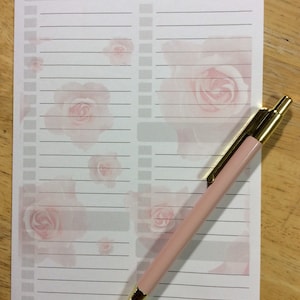 Planner Checklist, Grocery List, To-Do -List ,Printable Roses