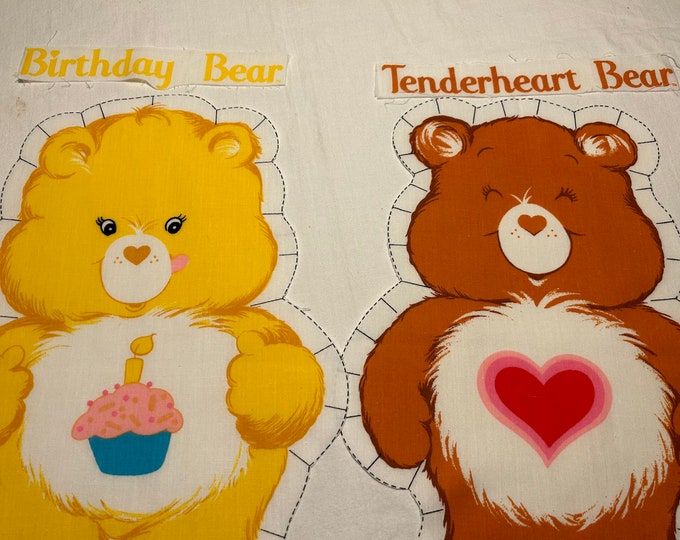 Care Bear Cut & Sew Pillow / Stuffed Animal Fabric Panel, 1983