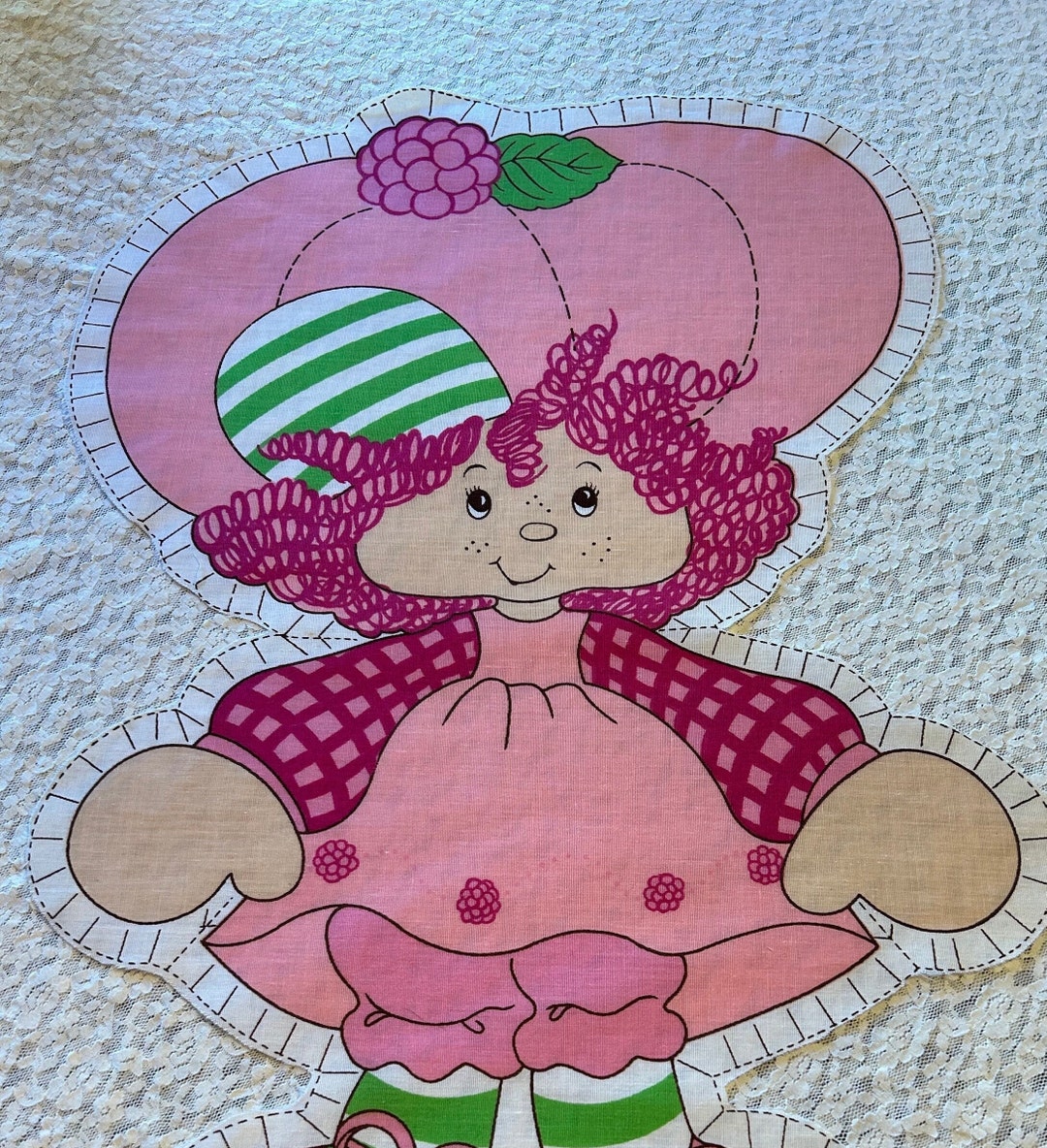 Vintage “raspberry Tart” Cut & Sew Doll/ Pillow, From Strawberry ...