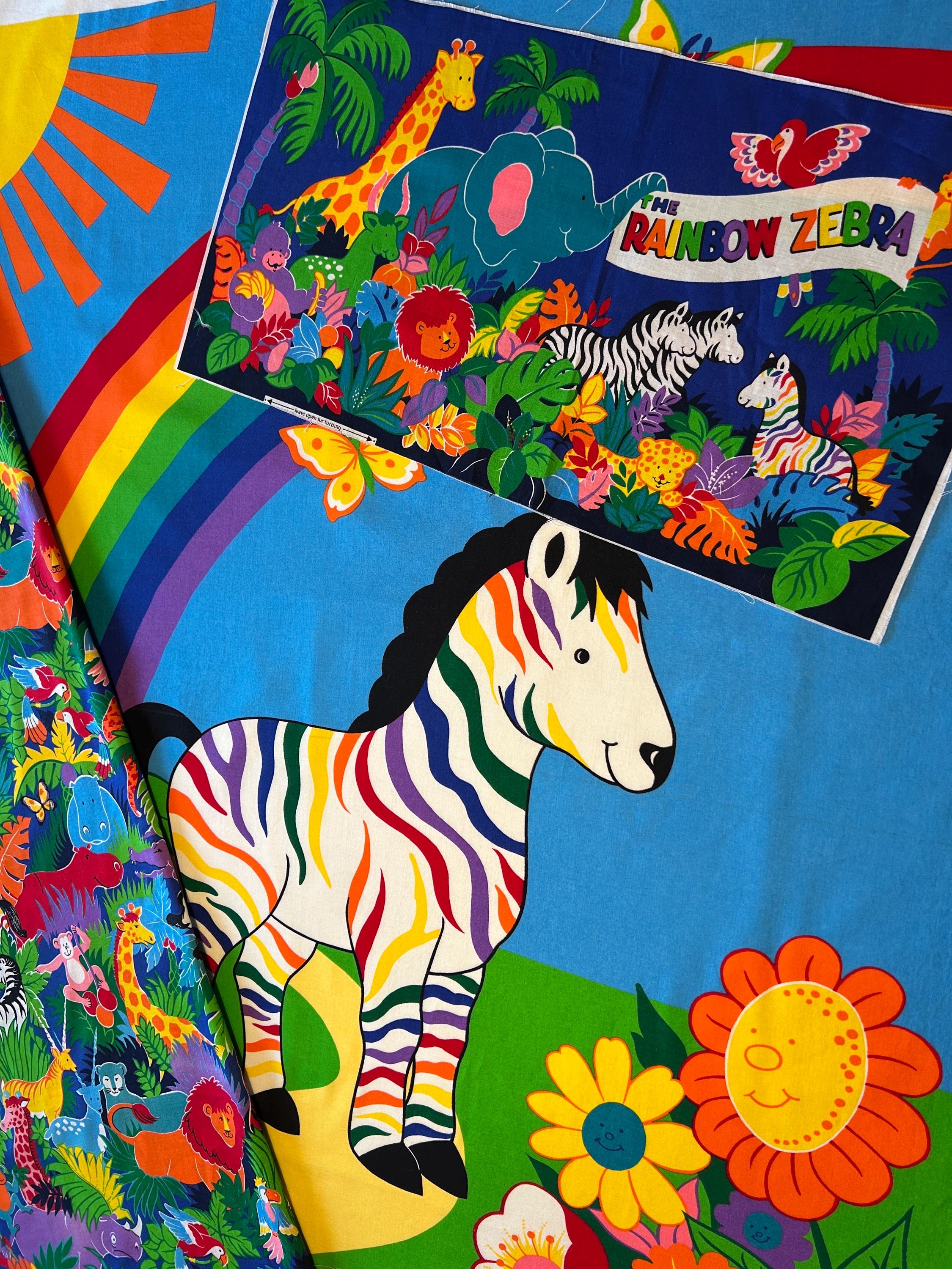 Rainbow Zebra Blanket - Etsy