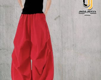 Baggy Elastic Waist Pants | Loose Wide Leg Trousers | Modern Y2K Streetwear