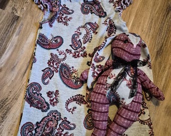 girl's polyester nightgown and bunny set