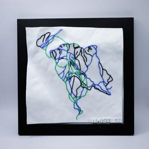 Whistler Ski Map 3D | Framed Topographic Ski Resort Art | Mountain Decor for Skiers & Snowboarders