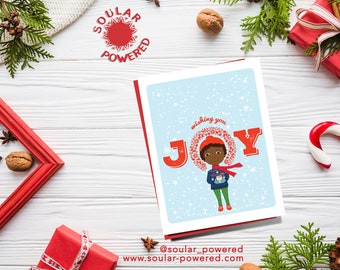 Wishing You Joy African - American  Holiday Card