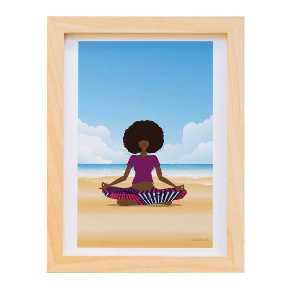 Yoga Mediatation: Sukhasana  12 X 18 Art Print