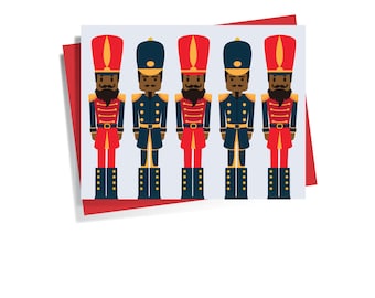 Black Greeting Cards / Black Christmas Cards / African American Greeting Card Shop / Black Toy Soldiers