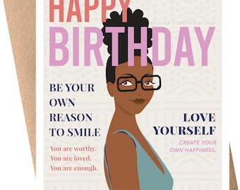 Happy Birthday African American Greeting Card